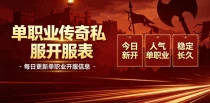 长久单职业传奇私服 稳定运营单职业传奇sf分享
